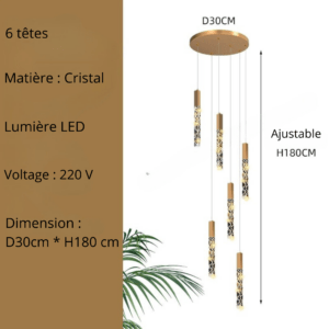 Cascade de suspension Neyla V6 têtes
