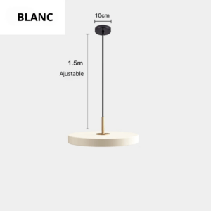 Suspension LED Circulaire - Élégance Contemporaine et Style Nordique blanc 4