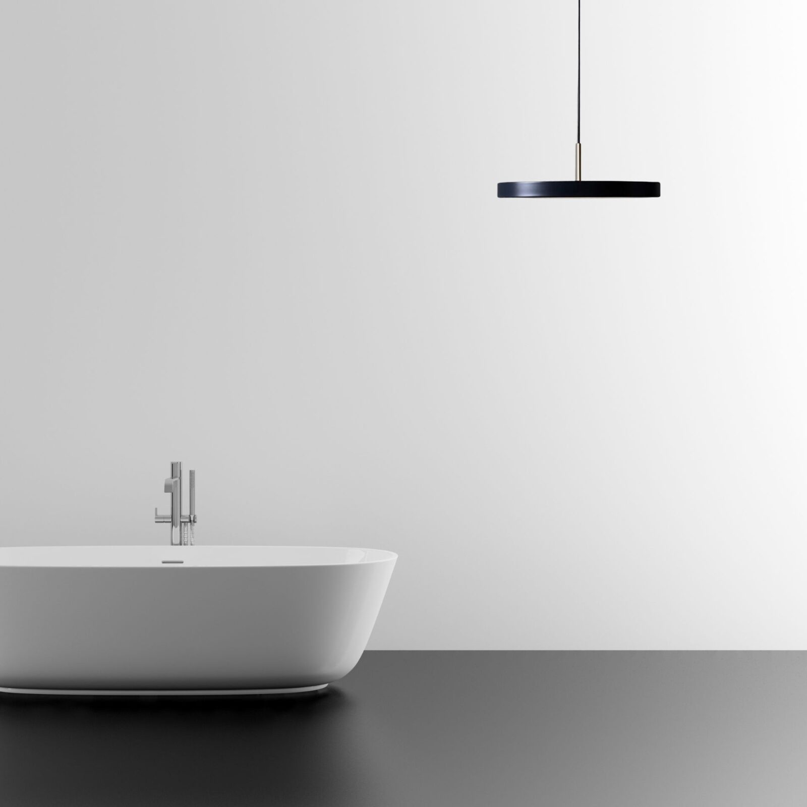 Suspension LED Élégance Nordique noir salle de bain