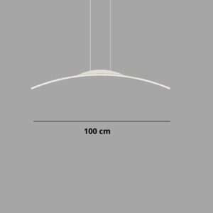 Suspension-Moderne-Mia-Design-LED salon blanche 100 cm
