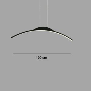 Suspension-Moderne-Mia-Design-LED noir 100 cm