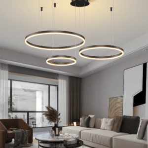 luminaire cerceau trio noir pour salon3