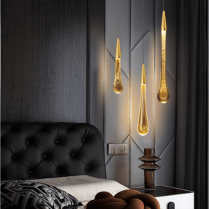 suspension verre soufflé goutte d_eau pour salon Emna 2