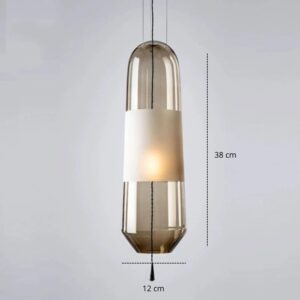 Suspension verre fumé louka ambre