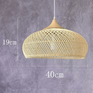 suspension fibre naturelle Anastasia V 40x19 cm beige