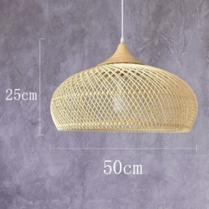 suspension fibre naturelle Anastasia V50x25cm beige