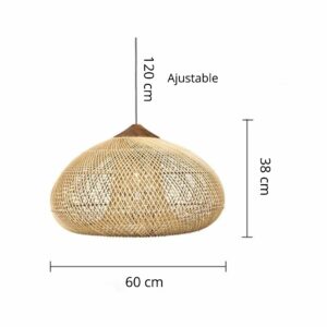 suspension fibre naturelle Sara beige 1 V 60x38 cm