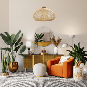 suspension fibre naturelle Sara beige 3