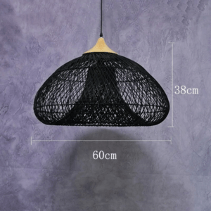 suspension fibre naturelle Sara noir V 60x38 cm