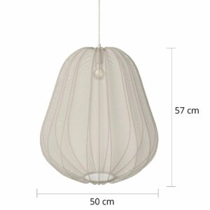 Suspension Balloon tissu V 50 cm blanc ivoire