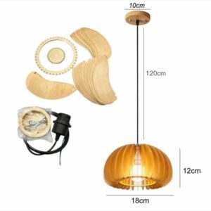 Suspension Bois Flotté V 18 cm