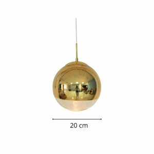 Suspension Boule brillante V or 20 cm