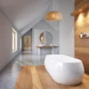 Suspension en Bambou salle de bain