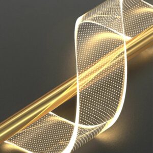Suspension luminaire design serpentin Jade 4