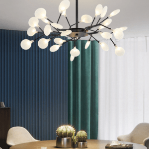 Suspension metal branches fleuries Rania 1