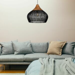 suspension fibre naturelle taj 4 Noir