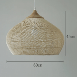 suspension fibre naturelle taj 6 V 60x45 cm beige
