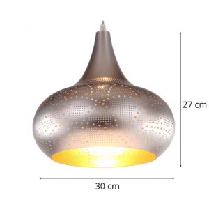 Lampe marocaine suspension gris