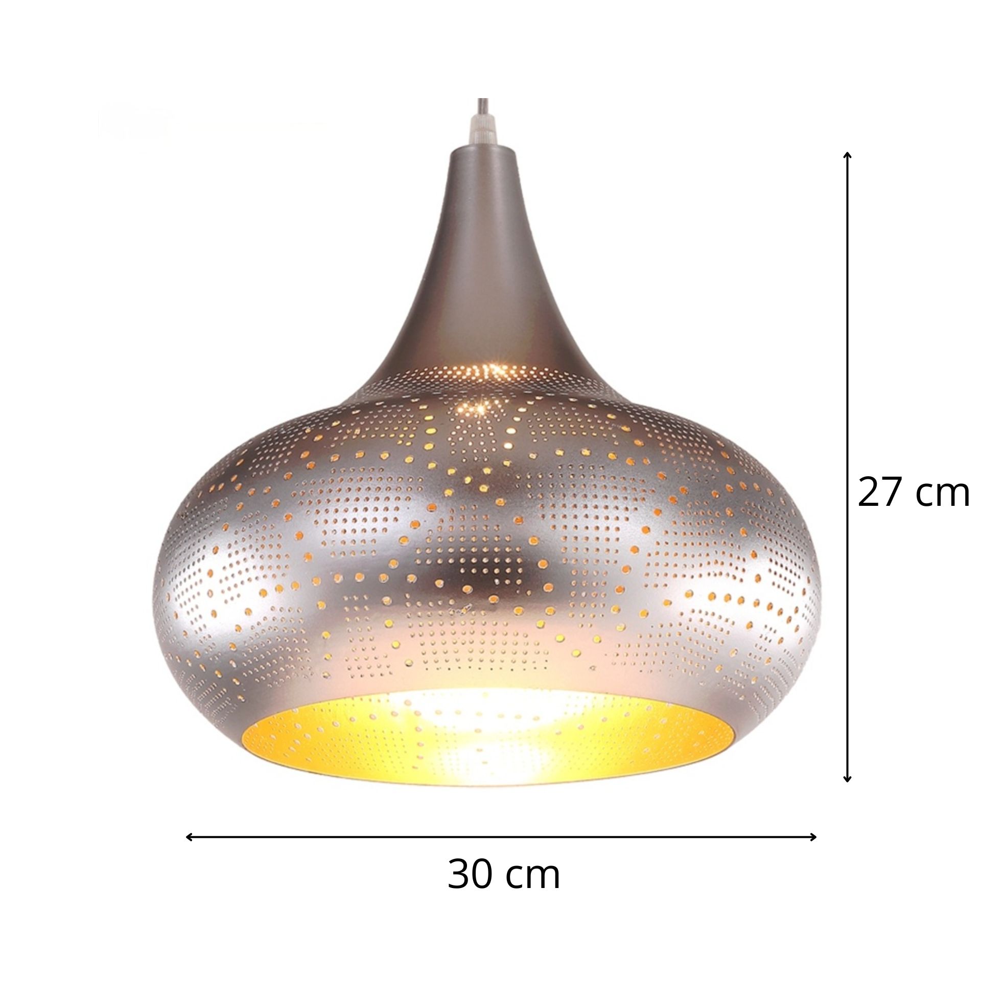 Lampe marocaine suspension gris