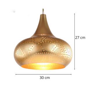Lampe marocaine suspension dorée