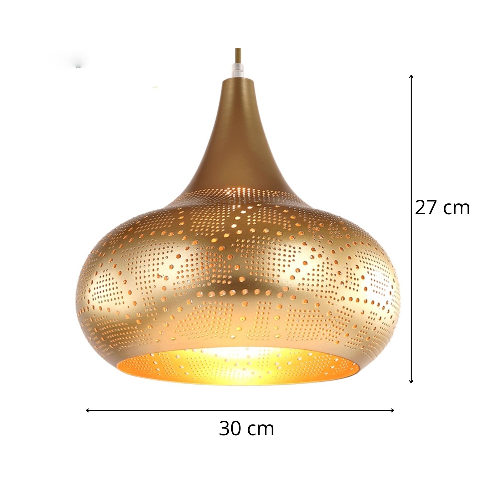Lampe marocaine suspension dorée