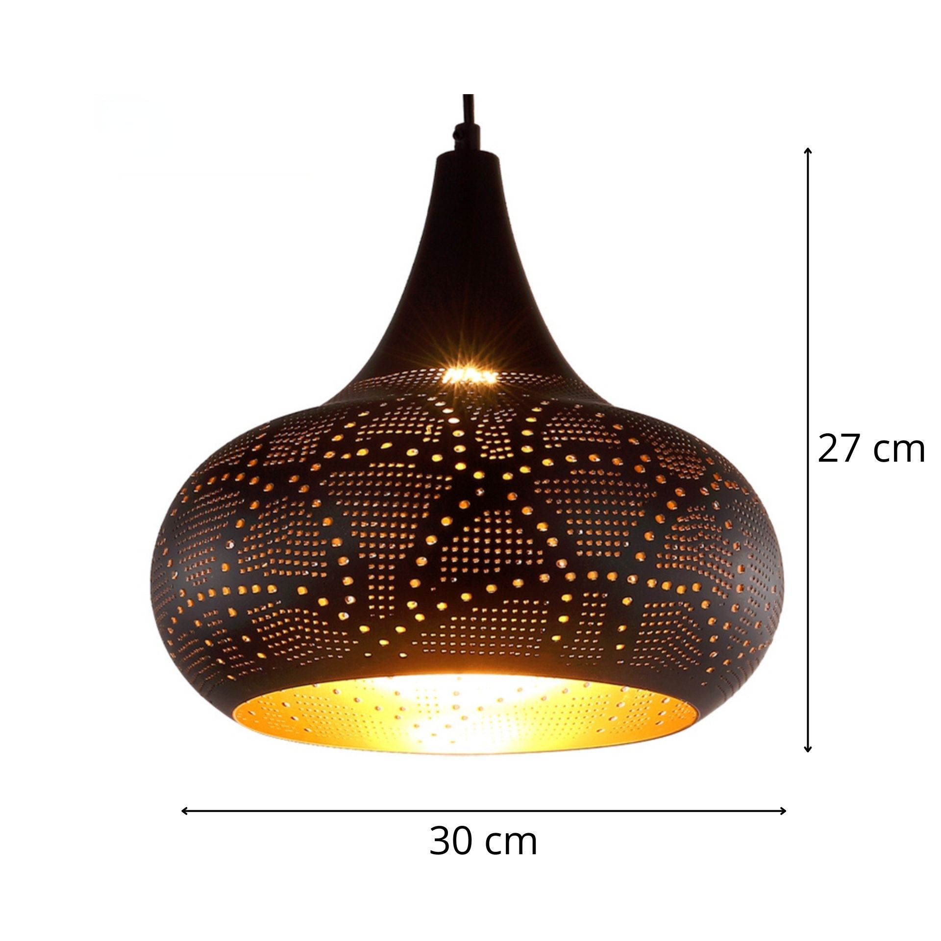 Lampe marocaine suspension noir