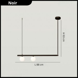 Suspension Cuisine Industrielle noir