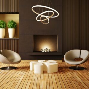 Suspension Led Cercle au coin de feu moderne