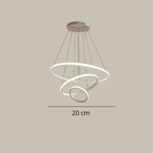 Suspension Led Cercle V blanc 20cm