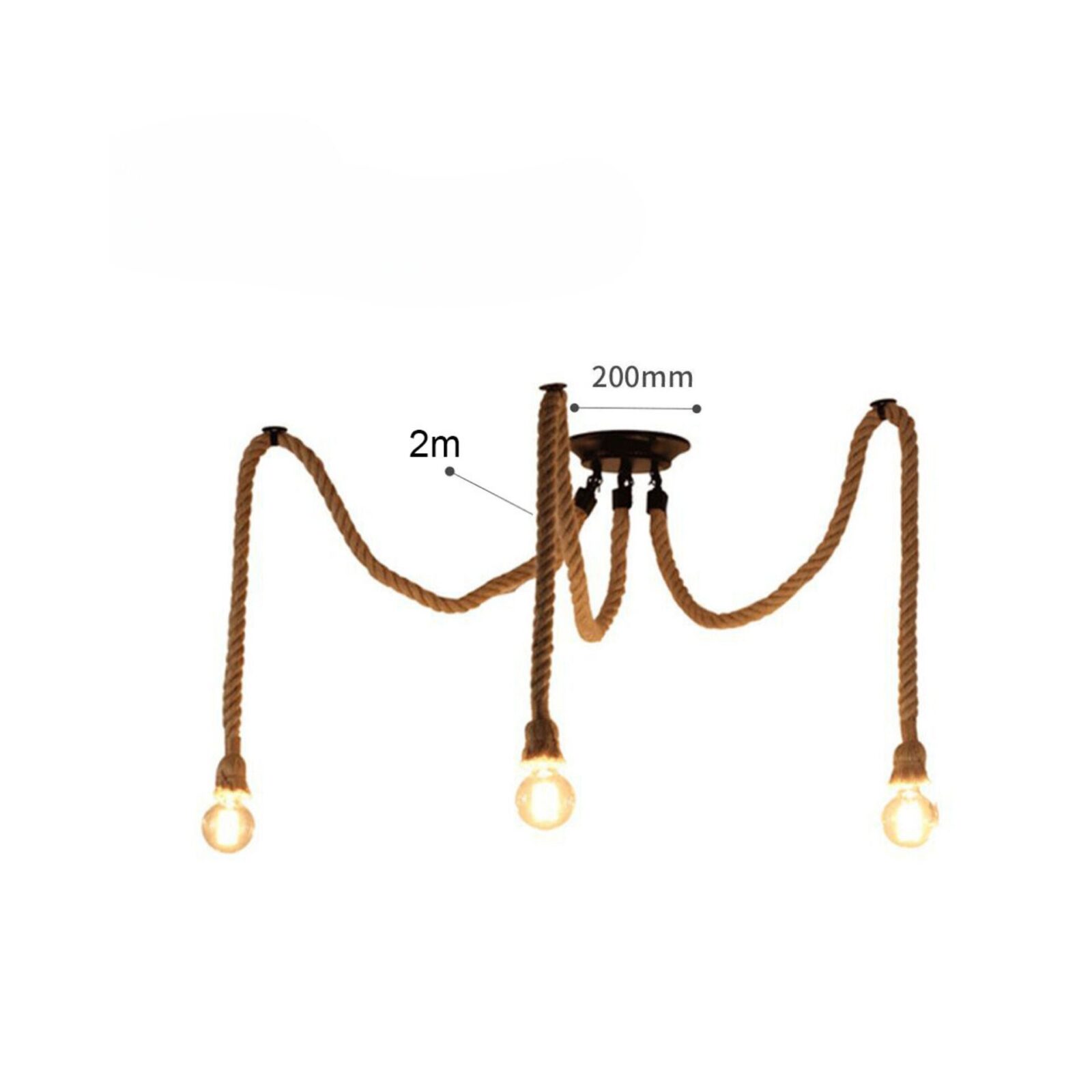 Suspension araigneÌe corde avec 3 tĂȘtes