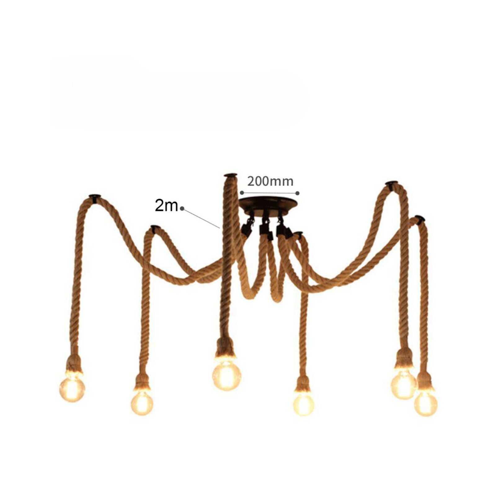 Suspension araigneÌe corde avec 6 tĂȘtes