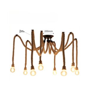Suspension araigneÌe corde avec 8 tĂȘtes