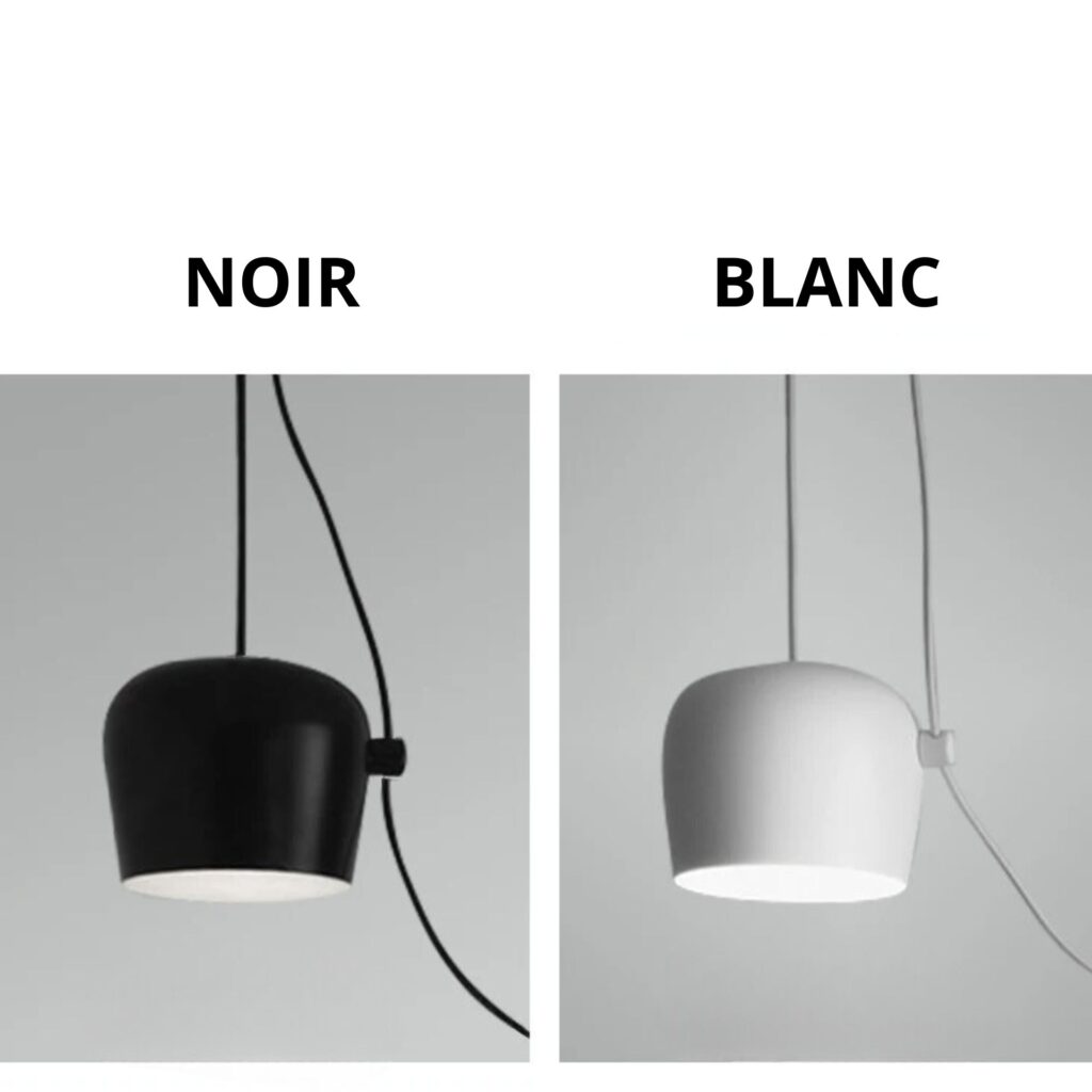 Suspension araignée noire et blanc