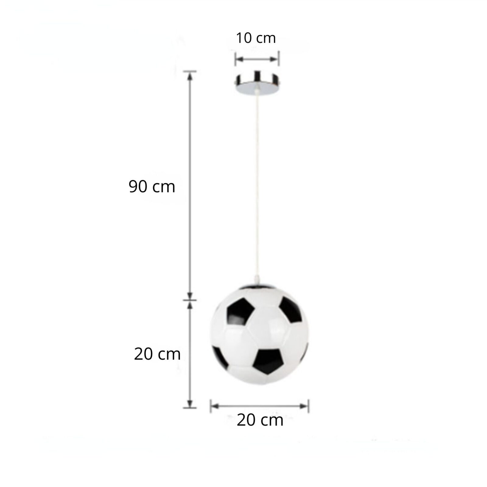 Suspension ballon de pied avec mesure