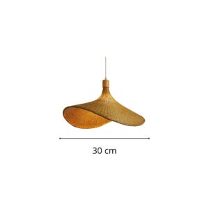 Suspension bambou cannage tressé diamètre 30cm