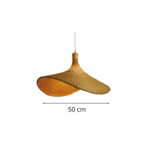 Suspension bambou cannage tressé diamètre 50cm