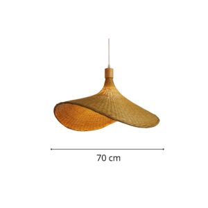 Suspension bambou cannage tressé diamètre 70cm