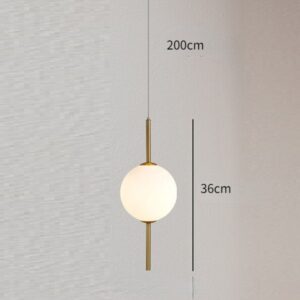 Suspension boule en verre V 1 bouleSuspension boule en verre V 1 boule