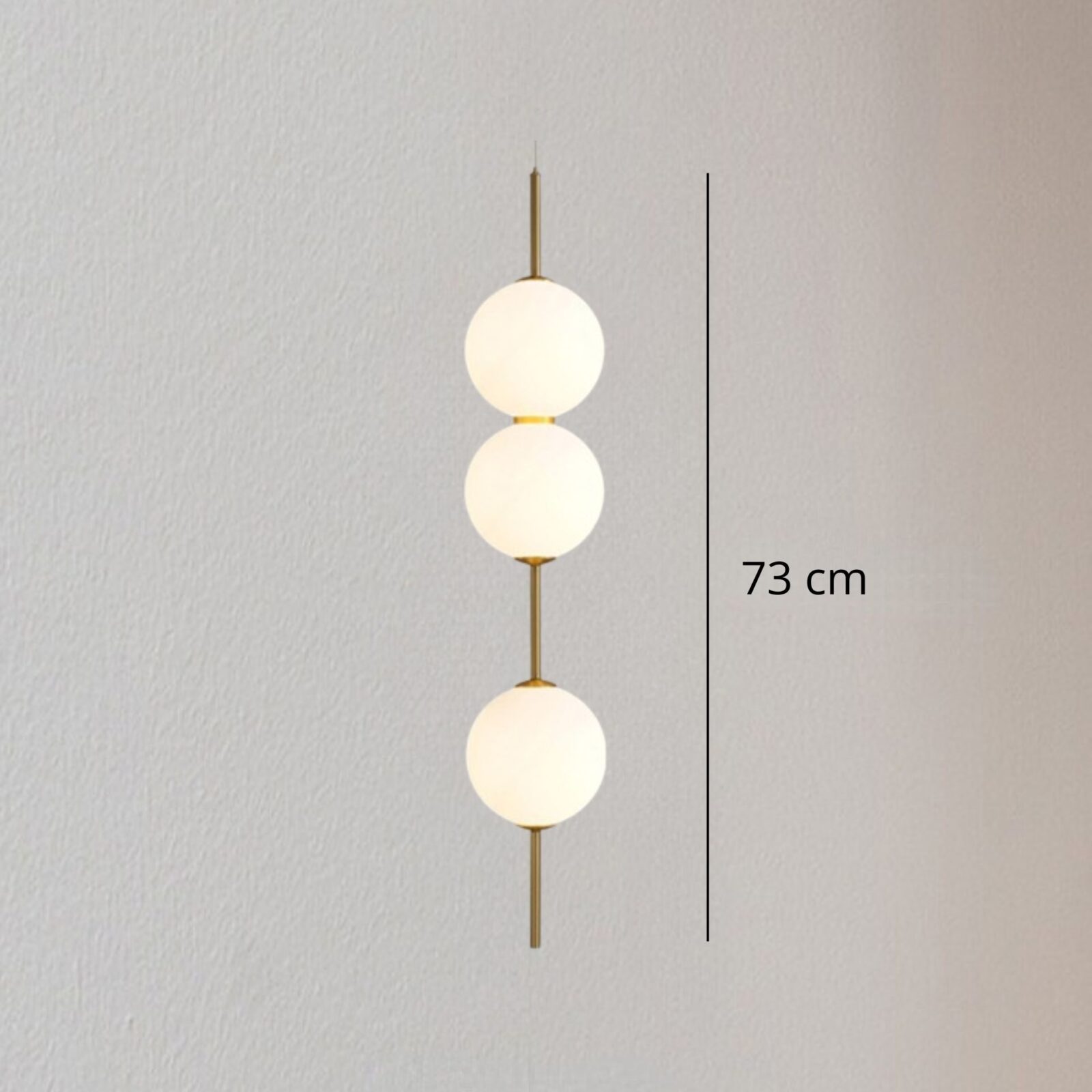 Suspension boule en verre V 3 boules