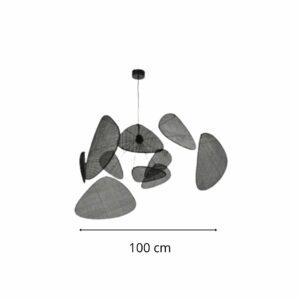 Suspension cannage noir 100cm