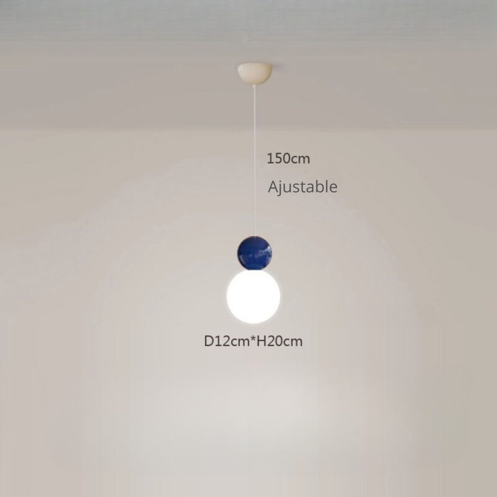 Suspension de boules V bleu