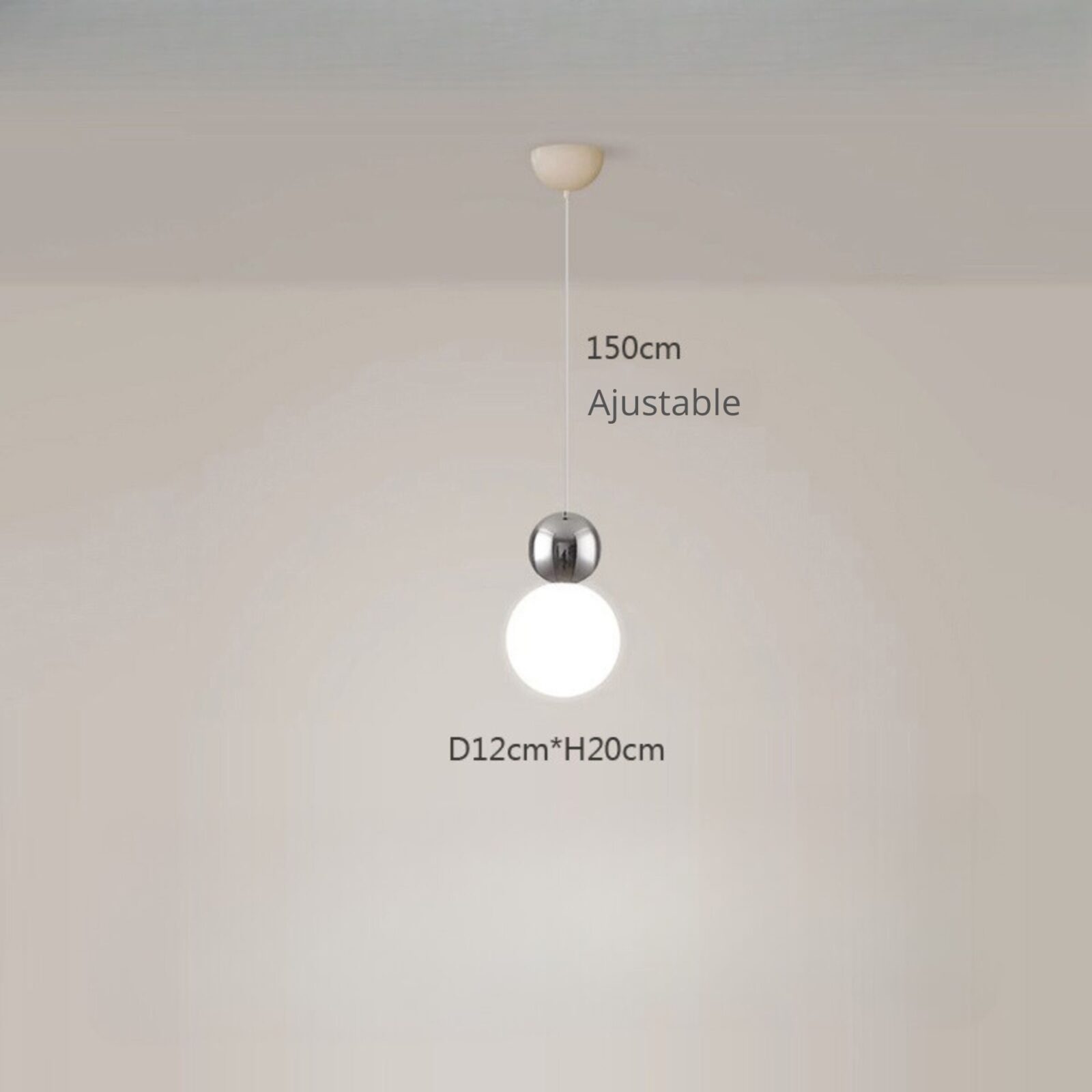 Suspension de boules V chrome