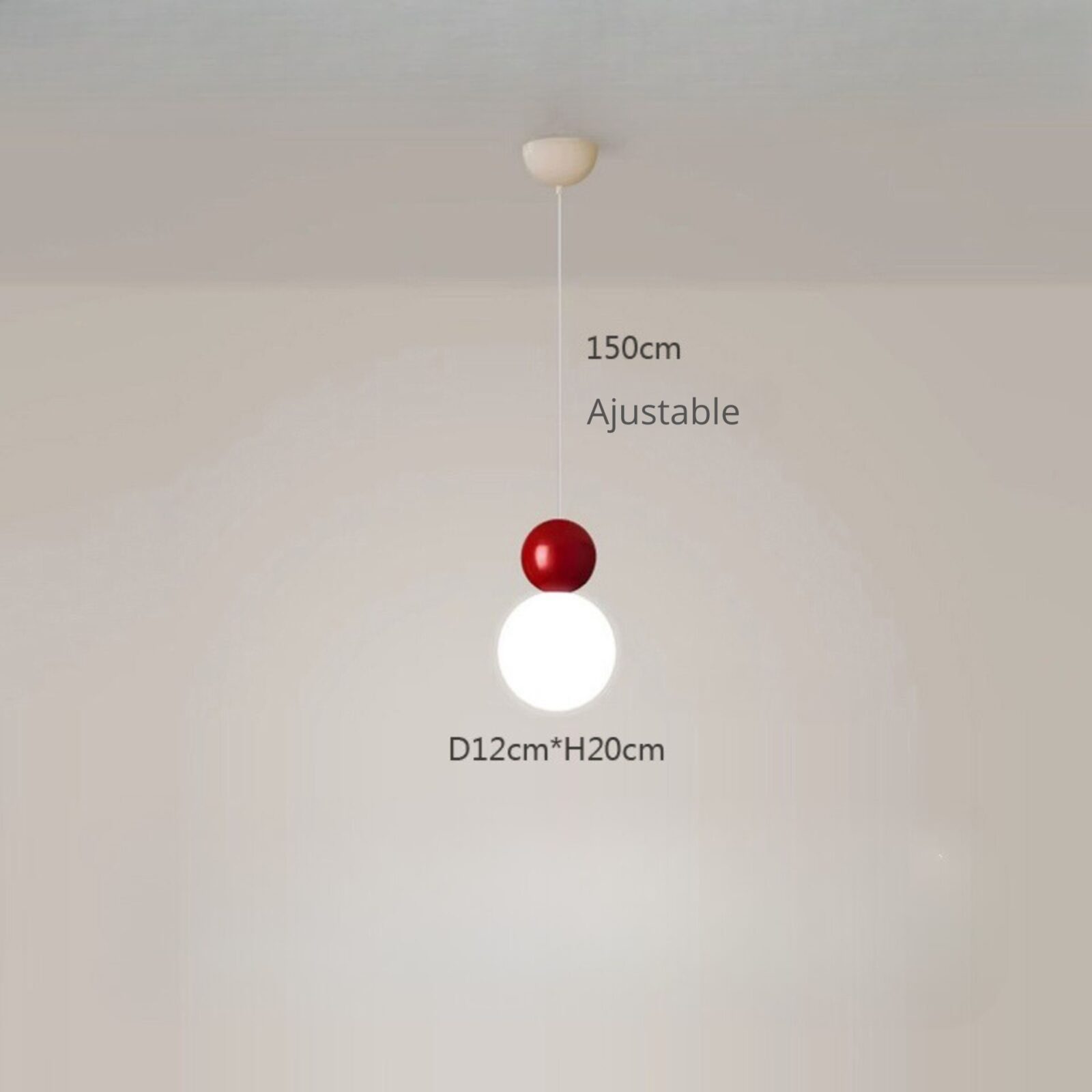 Suspension de boules V rouge