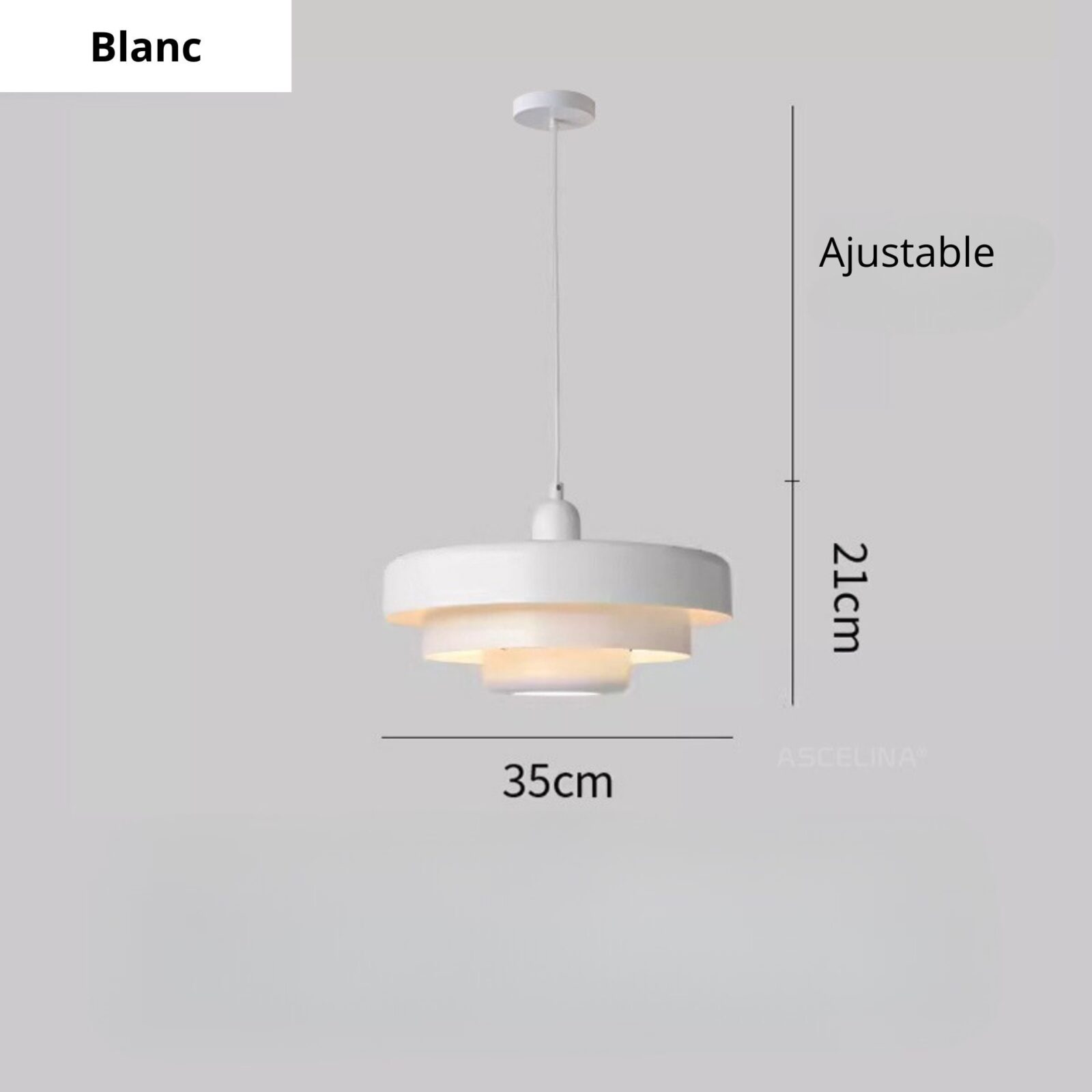 Suspension en Acier V blanc
