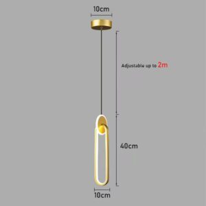 Suspension forme d'anneau doré