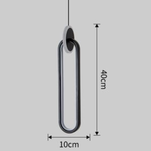 Suspension forme d'anneau noir