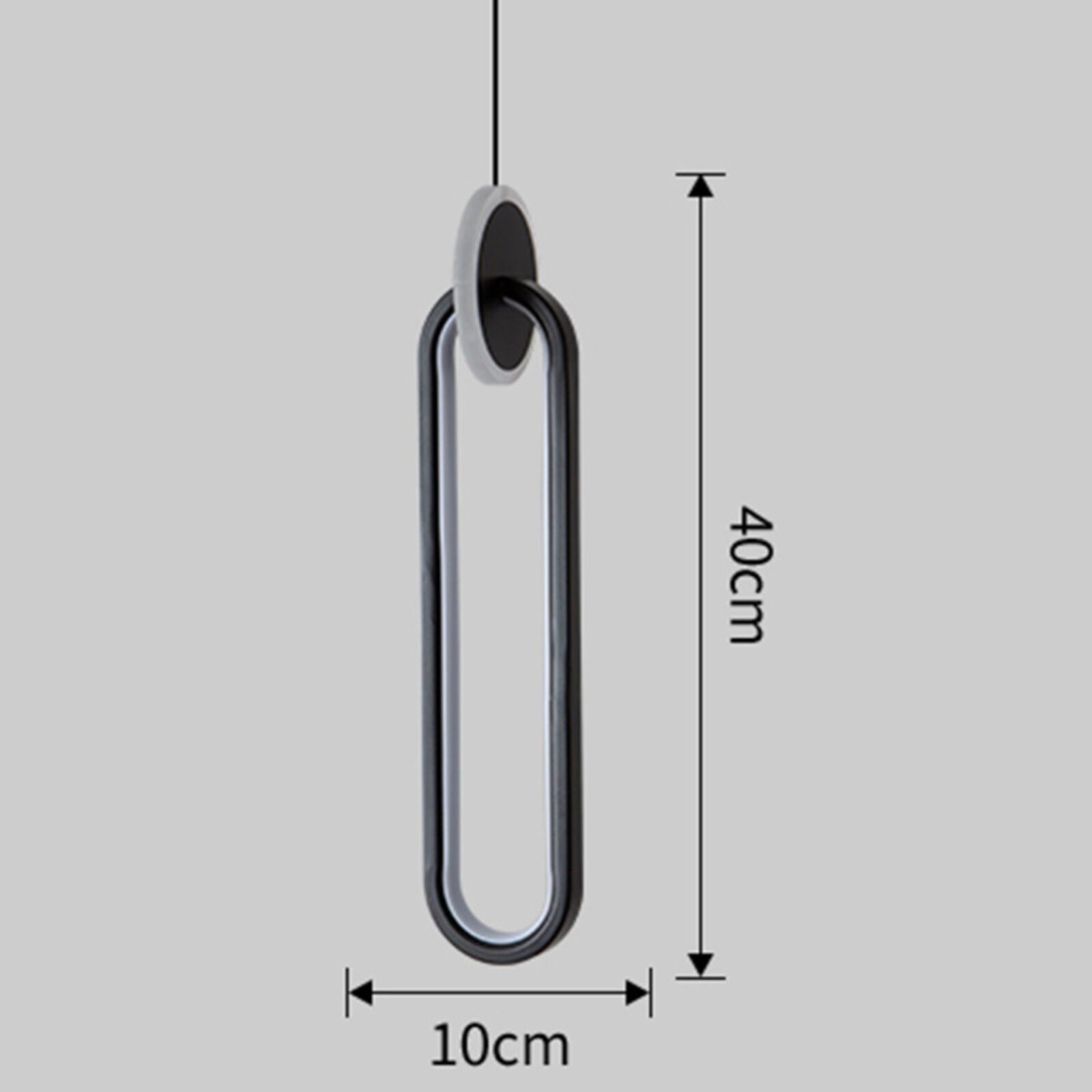 Suspension forme d'anneau noir