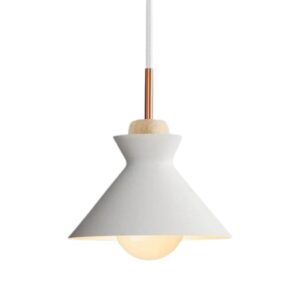 Suspension industrielle alu blanc
