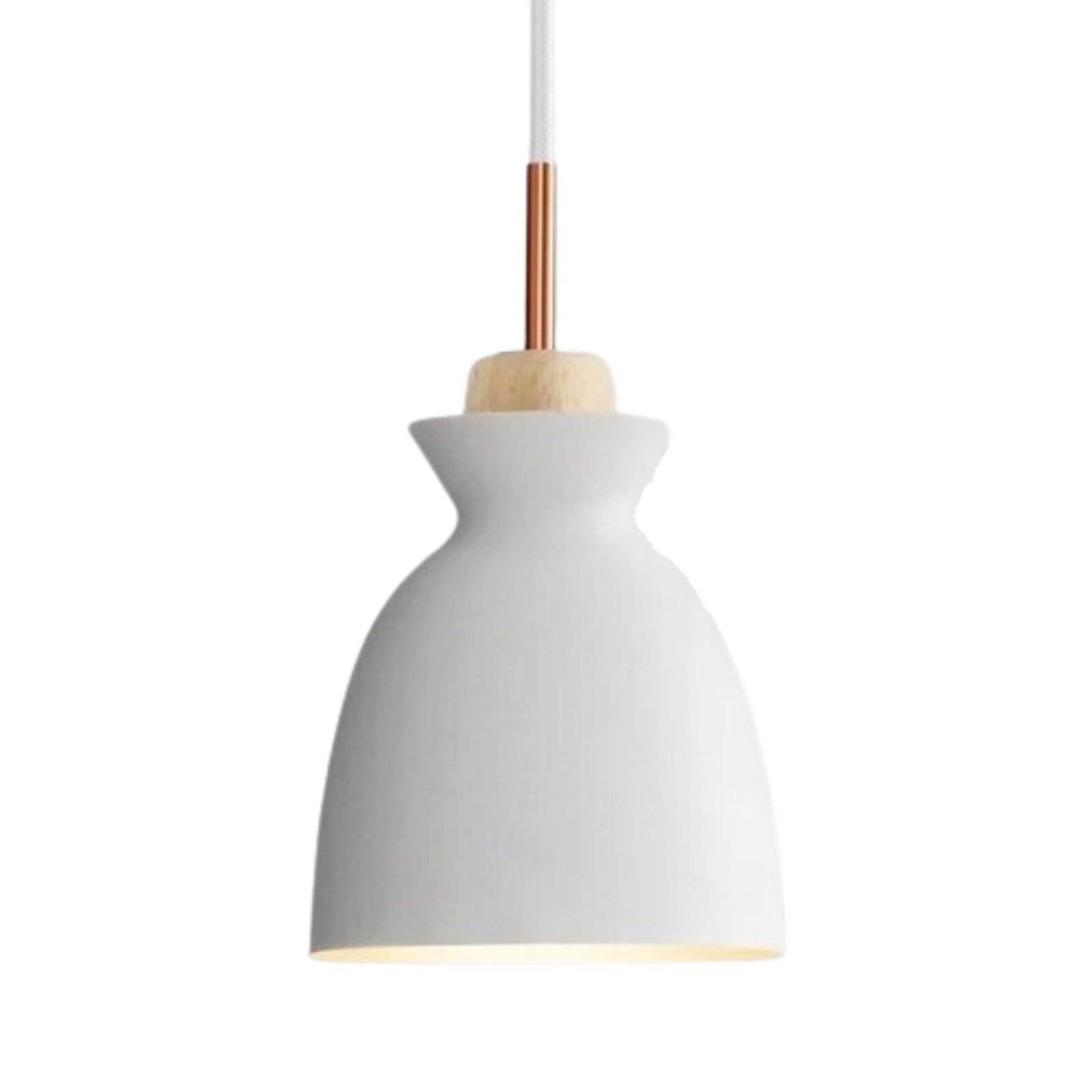 Suspension industrielle alu couleur V blanc