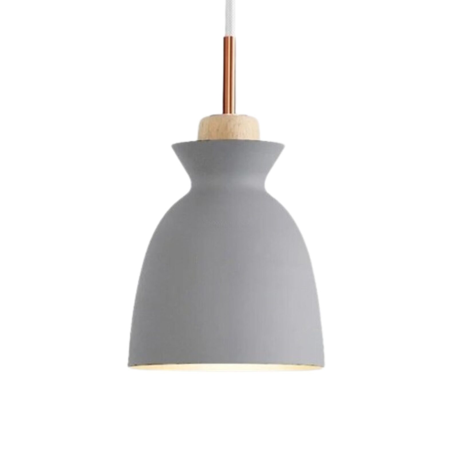 Suspension industrielle alu couleur V gris
